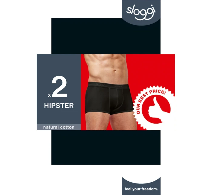 Pánské boxerky Sloggi men 24/7 Hipster 2P černé Pánské boxerky Sloggi men 24/7 Hipster 2P černé