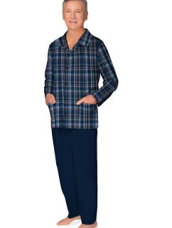 Pánske pyžamo Martel 403 Antoni III dĺžka/r 3XL-4XL pyžamo na zips