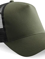 Beechfield B 640 5-panelová čiapka typu Trucker 53.0640 olivovo zelená/čierna