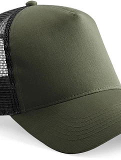 Beechfield B 640 5-panelová čiapka typu Trucker 53.0640 olivovo zelená/čierna