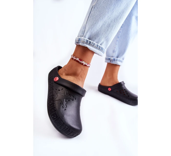 Damskie Lekkie Klapki Big Star II275001 Czarne Damskie Lekkie Klapki Big Star II275001 Czarne