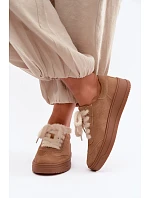 Semišové tenisky s šněrováním  Camel model 22355641 - Kobbo