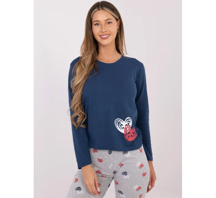 Piżama DU PI FP model 21800527 ciemny niebieski - FPrice