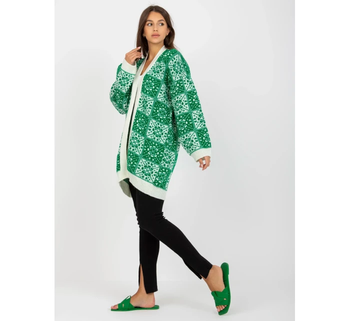 Dámsky sveter LC SW 0301 biely zelený Dámsky sveter LC SW 0301 biely zelený