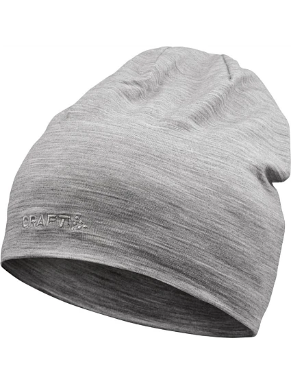 Craft Corporate Essence Wool Hat – pletená čiapka z merino vlny 81.6631, sivá melírovaná Craft Corporate Essence Wool Hat – pletená čiapka z merino vlny 81.6631, sivá melírovaná