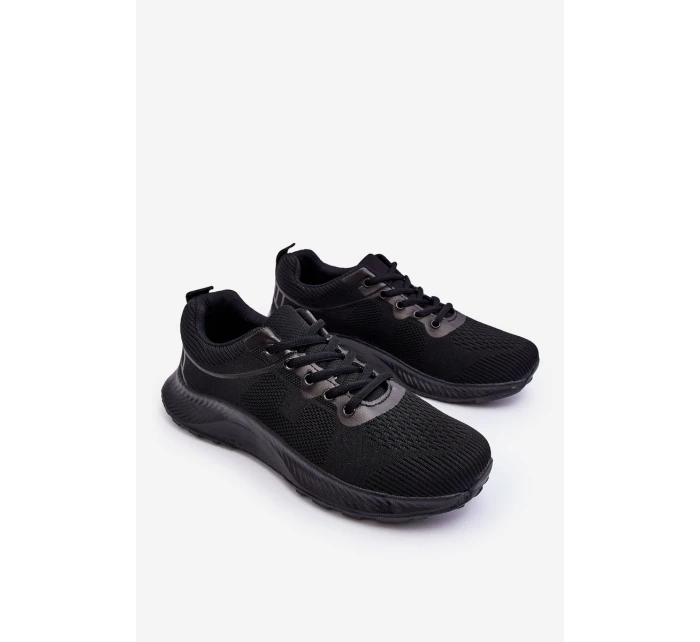 Klasyczne Męskie Sportowe Buty Sznurowane Czarne Jasper