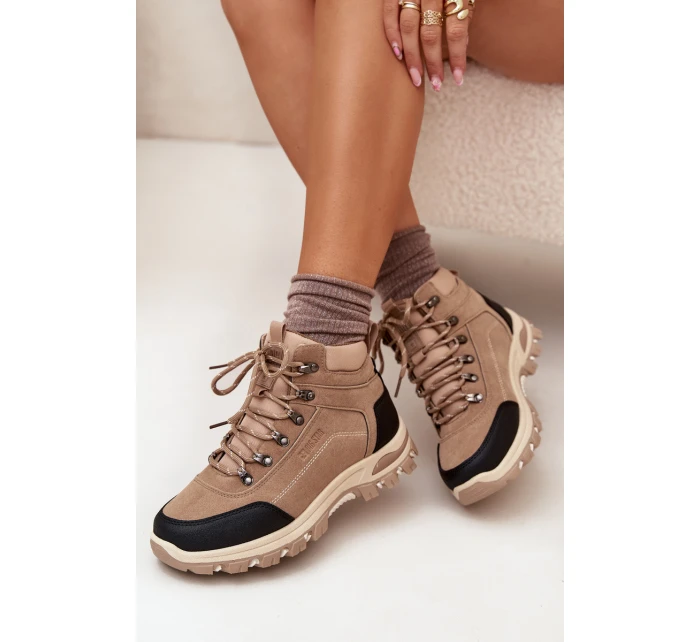 Dámské Trekingové Boty Big Star model 21705988 Béžové - Big Star Shoes Dámské Trekingové Boty Big Star model 21705988 Béžové - Big Star Shoes