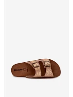 Dámské pantofle Béžové s přezkami model 22094896 - Inblu