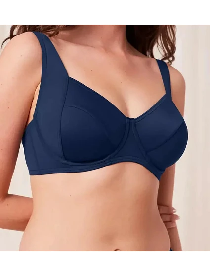 Dámská plavková podprsenka Summer Mix & Match W 01 sd model 21038449 tmavě modrá - Triumph Dámská plavková podprsenka Summer Mix & Match W 01 sd model 21038449 tmavě modrá - Triumph