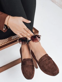 Dámské semišové hnědé mokasíny Dstreet model 21993229 - FashionStreet