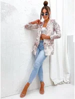 Béžové dámské sako s podšívkou model 20070247 - Moon