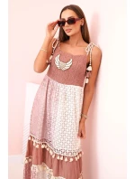 Dámske boho šaty s ťavími ramienkami