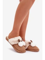 Kapcie Damskie Z Futerkiem Camel Nartani