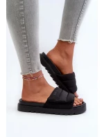 Dámske papuče na platforme Big Star Black