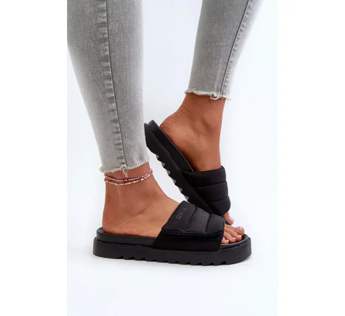 Dámske papuče na platforme Big Star Black