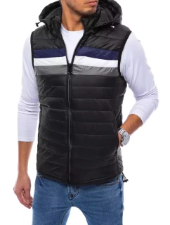 Pánska prešívaná vesta čierna FashionStreet TX4032