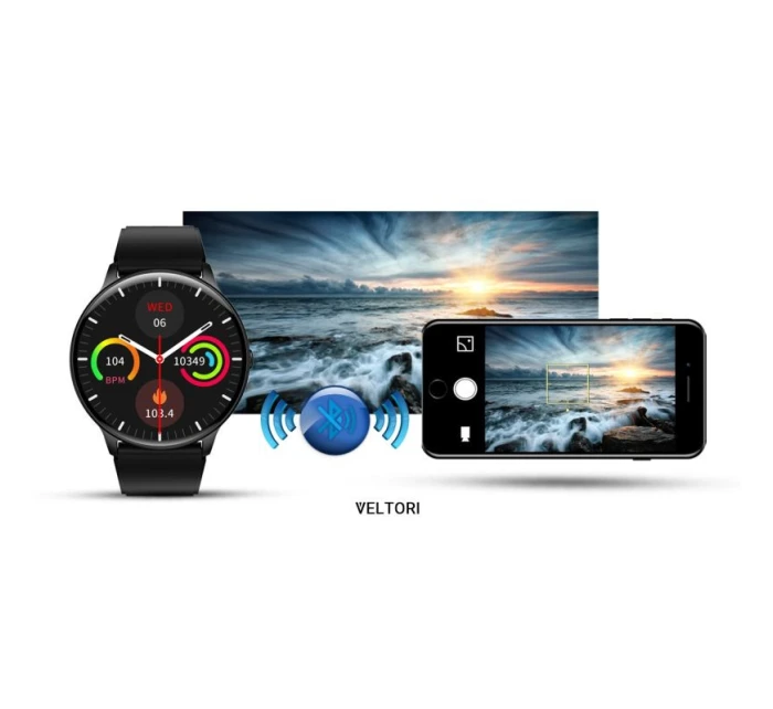 VELTORI VT160-1 Smartwatch Čierny silikónový remienok