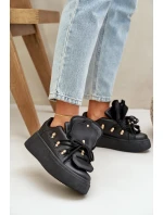 Dámské Sneakersy Na Platformě Černé model 21682850 - Boto Dámské Sneakersy Na Platformě Černé model 21682850 - Boto