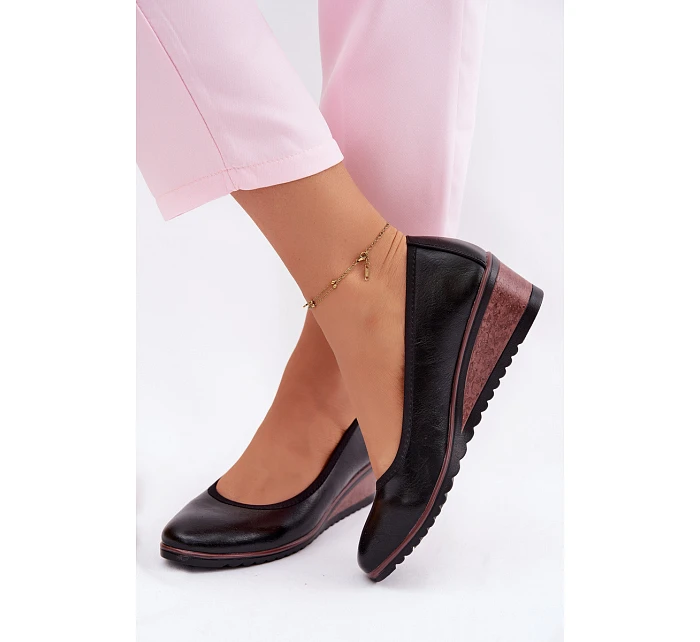 Dámské polobotky na platformě Vinceza 58628 Černé