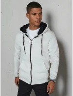 Pánská rozepínací základní mikina s kapucí světle šedá Dstreet model 21985891 - FashionStreet Pánská rozepínací základní mikina s kapucí světle šedá Dstreet model 21985891 - FashionStreet