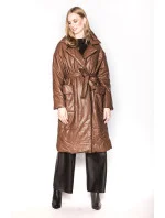 Hnedá oversize bunda z ekologickej kože (AG1-J9080) Hnedá oversize bunda z ekologickej kože (AG1-J9080)