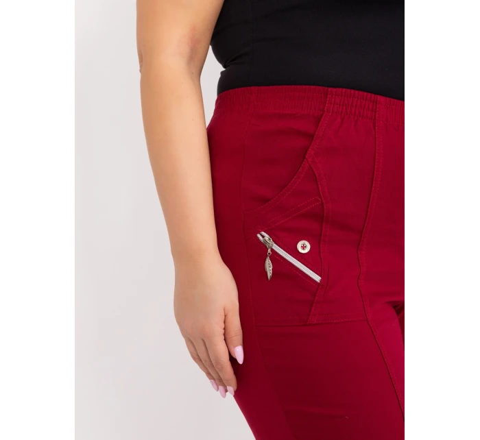 Spodnie AT SP model 19658687 bordowy - FPrice Spodnie AT SP model 19658687 bordowy - FPrice