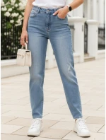 Jeansy damskie mom fit z niebieskie model 22009956 - FashionStreet