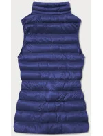 Tmavě modrá krátká dámská prošívaná vesta model 16279835 - J.STYLE