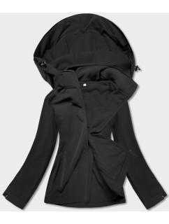 Čierna dámska bunda s polarom (HH017-1)