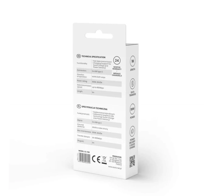 KABEL USB C USB C model 21861985 - Savio