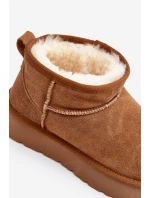 Módní semišové nízké sněhule Camel model 21607395 - Boto Módní semišové nízké sněhule Camel model 21607395 - Boto