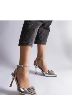 Dámské lodičky na jehlovém podpatku / Stříbrná model 21103431 - Inello