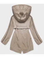 Tenká béžová dámska bunda s podšívkou (B8119-12) Tenká béžová dámska bunda s podšívkou (B8119-12)