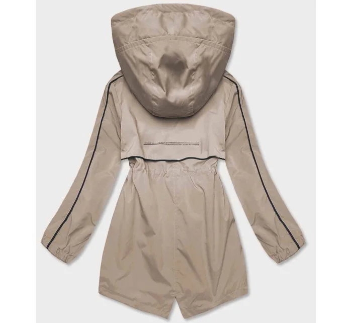 Tenká béžová dámska bunda s podšívkou (B8119-12) Tenká béžová dámska bunda s podšívkou (B8119-12)