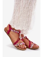 Sandały Damskie Płaskie Z Plecionymi Paskami I Przypinkami Artiker 56C1314 Fuksja Sandały Damskie Płaskie Z Plecionymi Paskami I Przypinkami Artiker 56C1314 Fuksja