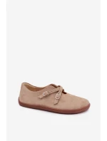 Kožené semišové polobotky Barefoot Dámské s pásky model 21937593 béžové - Zazoo Kožené semišové polobotky Barefoot Dámské s pásky model 21937593 béžové - Zazoo