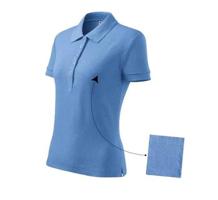 Bavlnené dámske polo tričko sky blue