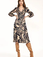 Dámske šaty S190 čierno-hnedá - Nife