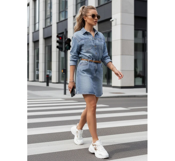 Dámske mini šaty JINELLA EY2569 Jeans blue - Fashion Street