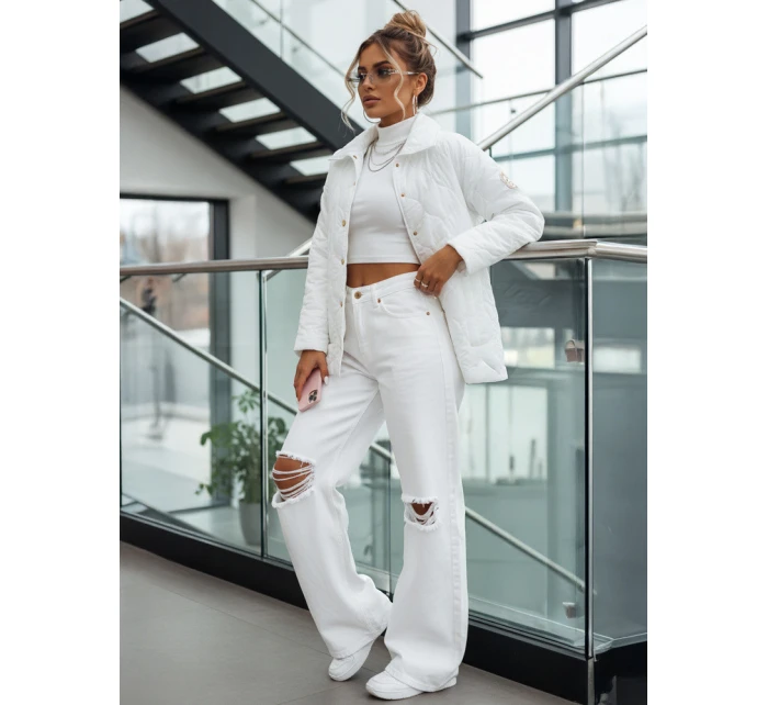 Dámska prešívaná bunda RATIA ecru FashionStreet TY3613