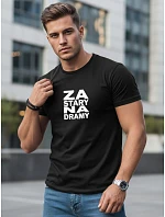 Pánske bavlnené tričko s čiernym vzorom FashionStreet NX0112R