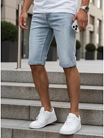 pánske džínsové šortky s lemom modré FashionStreet SX2615 pánske džínsové šortky s lemom modré FashionStreet SX2615