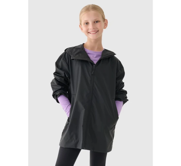 Detská prechodná bunda do dažďa s gumovou úpravou 4F Junior 4FJWSS24TJACU217-20S
