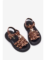 Dívčí sandály s ozdobným detailem model 21701018 - Boto Dívčí sandály s ozdobným detailem model 21701018 - Boto