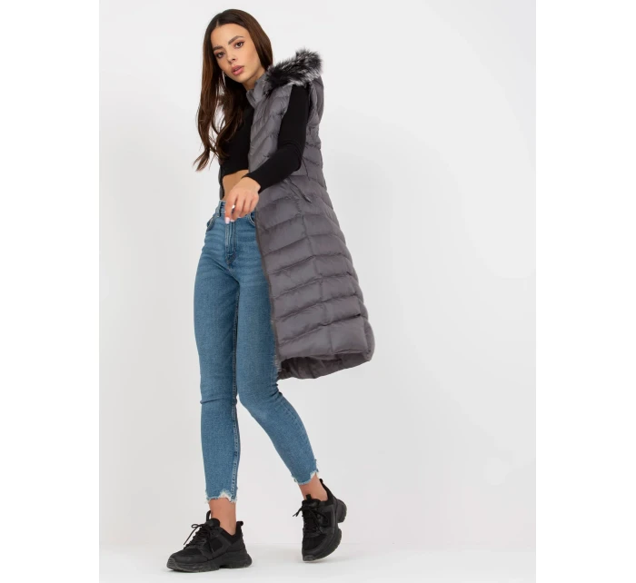 Dámska vesta RV KZ 008.00P tmavo šedá