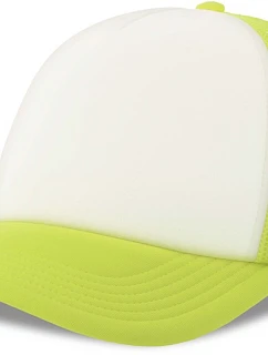 Atlantis Headwear Rapper-S 5-panelová truckerová čiapka 33.0262 biela/žltá fluo
