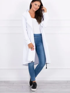 Pláštěnka s kapucí oversize bílá