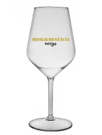 DEFRAGMENTÁCIA MOZGU - priehľadný nerozbitný pohár na víno 470 ml