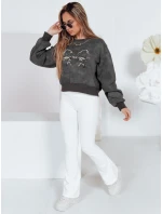 Dámská krátká oversize mikina s motivem graphite Dstreet model 21988083 - FashionStreet