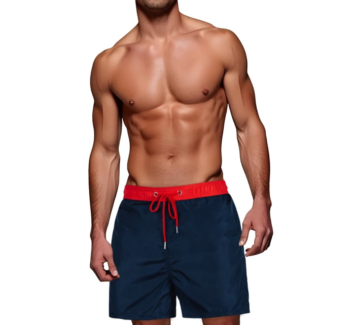 Pánské tmavě modré a červené plavecké šortky Dstreet model 21989717 - FashionStreet